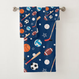 Conjunto De Toalhas Padrão de esportes de beisebol