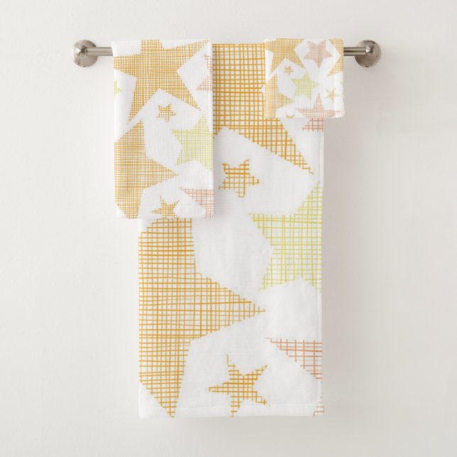 Conjunto De Toalhas Padrão de estrelas (Insitu)