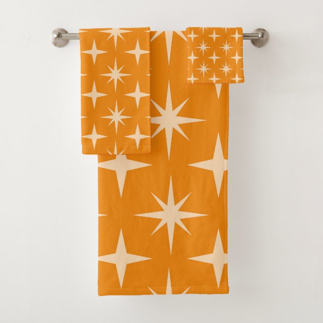 Conjunto De Toalhas Padrão de Estrelas Atômicas Retro de Meados do Séc (Insitu)