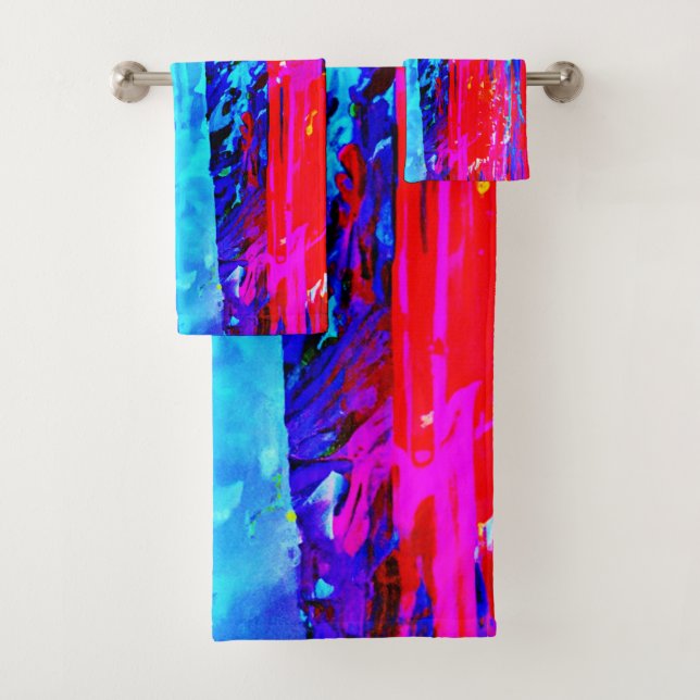 Conjunto De Toalhas Padrão de explosão de cores (Insitu)