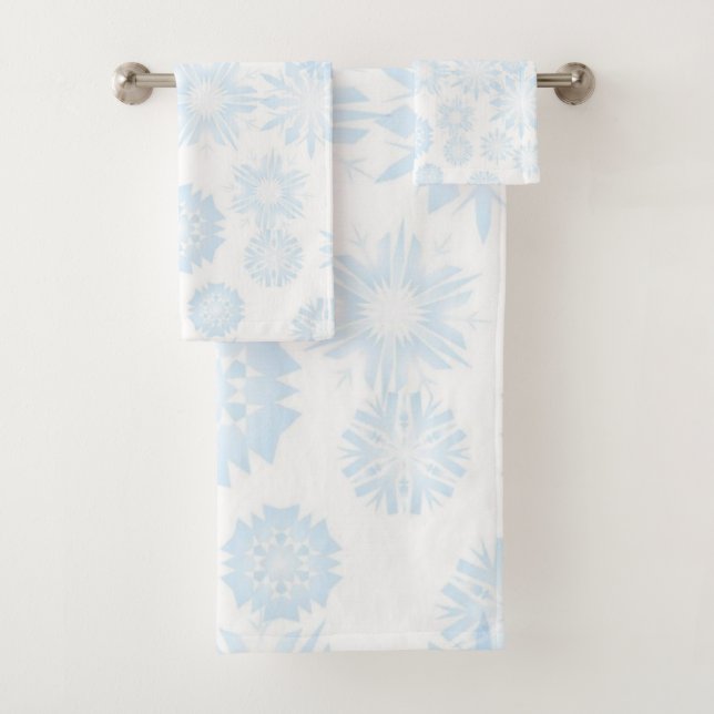 Conjunto De Toalhas Padrão de flocos de neve (Insitu)