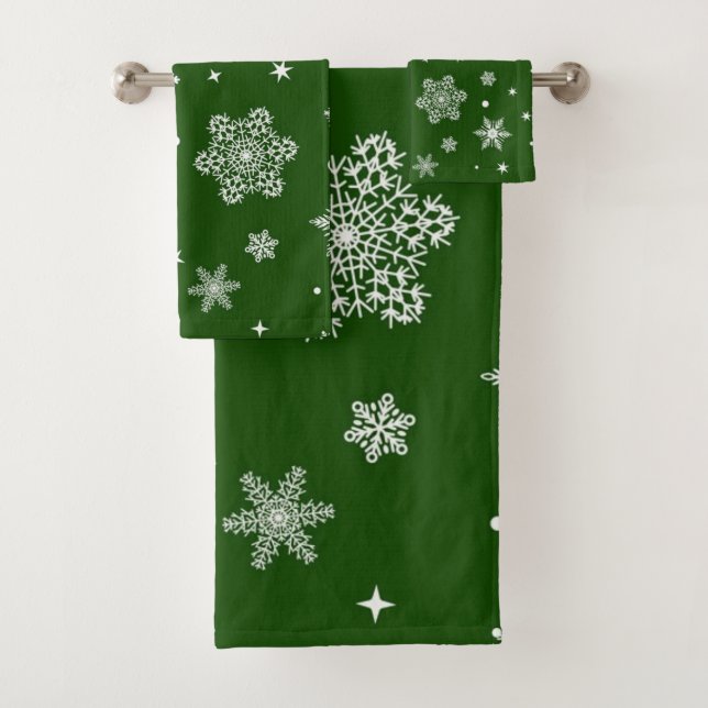 Conjunto De Toalhas Padrão de flocos de neve (Insitu)