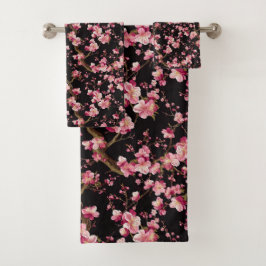 Conjunto De Toalhas Padrão de Flor de Cerejeira Sakura