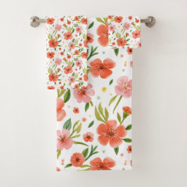 Conjunto De Toalhas Padrão de flor linda