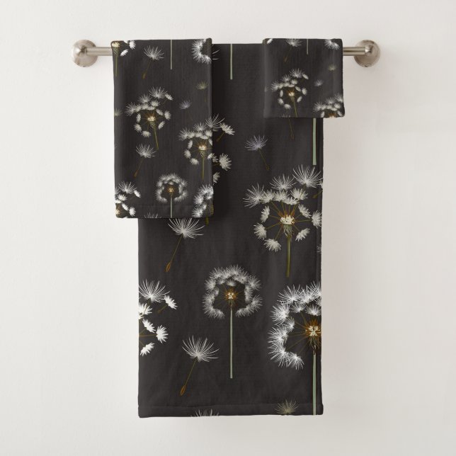Conjunto De Toalhas Padrão de Flor Silvestre Dente-de-Leão (Insitu)