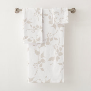 Conjunto De Toalhas Padrão De Folha Decorativa De Suíno Botânico