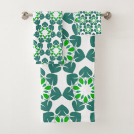 Conjunto De Toalhas Padrão De Folha, Padrão De Folhas, Folhas Verdes