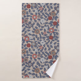 Conjunto De Toalhas Padrão de folhagem impressionante em azul turquesa