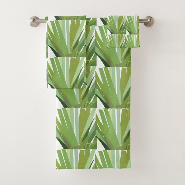 Conjunto De Toalhas Padrão de Folhas da Selva Tropical (Insitu)