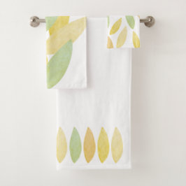Conjunto De Toalhas Padrão de Folhas de Cores de Outono