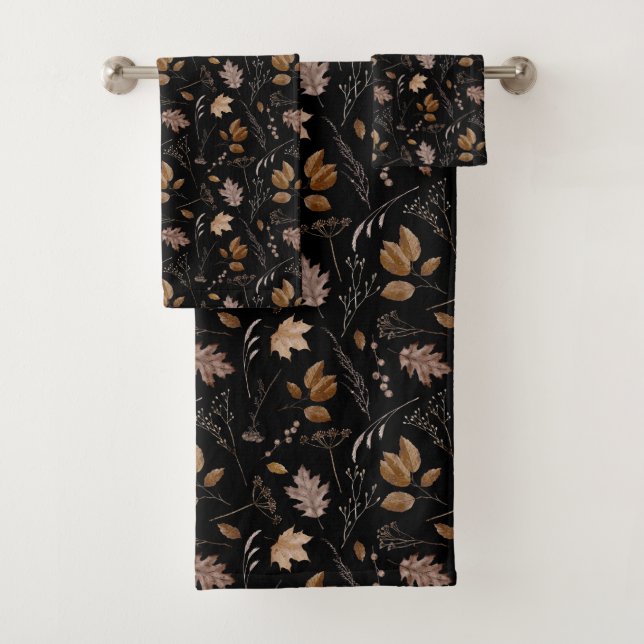 Conjunto De Toalhas Padrão de Folhas de outono (Insitu)