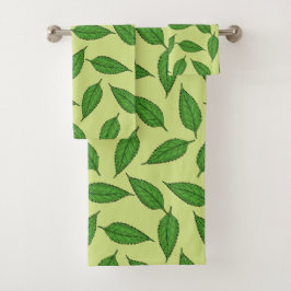 Conjunto De Toalhas Padrão De Folhas, Padrão De Folha, Folhas De Prima