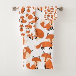 Conjunto De Toalhas Padrão de Fox de Floresta de Floresta de Floresta