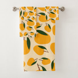 Conjunto De Toalhas Padrão de Fruta Mango Summer