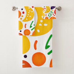 Conjunto De Toalhas Padrão de Fruta vibrante