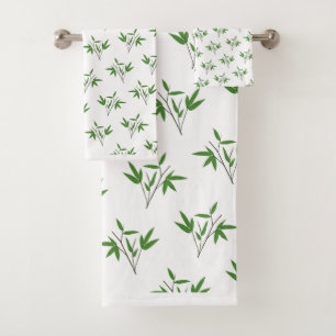 Conjunto De Toalhas Padrão de galhos de bambu
