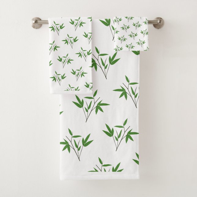 Conjunto De Toalhas Padrão de galhos de bambu (Insitu)