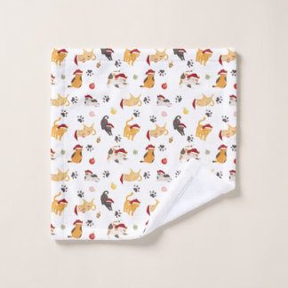 Conjunto De Toalhas Padrão de Gato de Férias Fofo