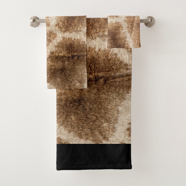 Conjunto De Toalhas Padrão de Girafa (Insitu)