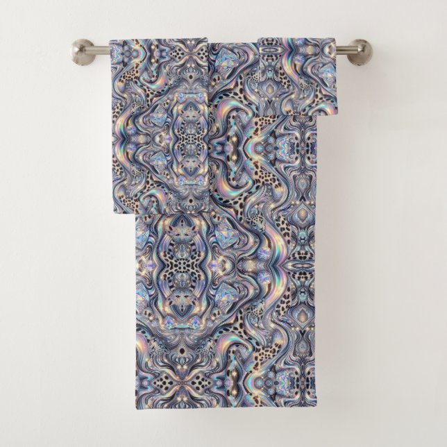 Conjunto De Toalhas Padrão de Impressão de Leopardo Opala de Luxo (Insitu)