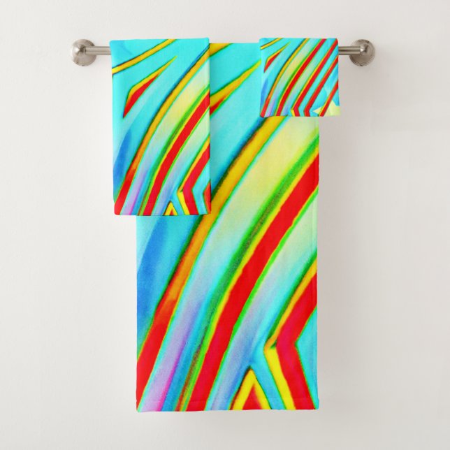 Conjunto De Toalhas Padrão de Intermitência de Cores (Insitu)