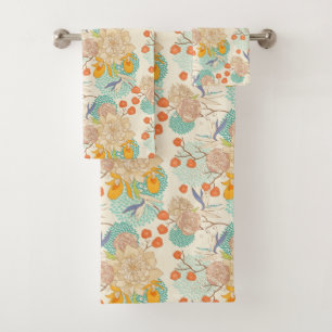 Conjunto De Toalhas Padrão de Jardim Floral Colorido