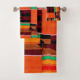Conjunto De Toalhas Padrão de Kente Cloth