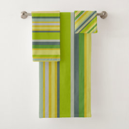 Conjunto De Toalhas Padrão de Multidistribuição de Cores de Bambu Mode