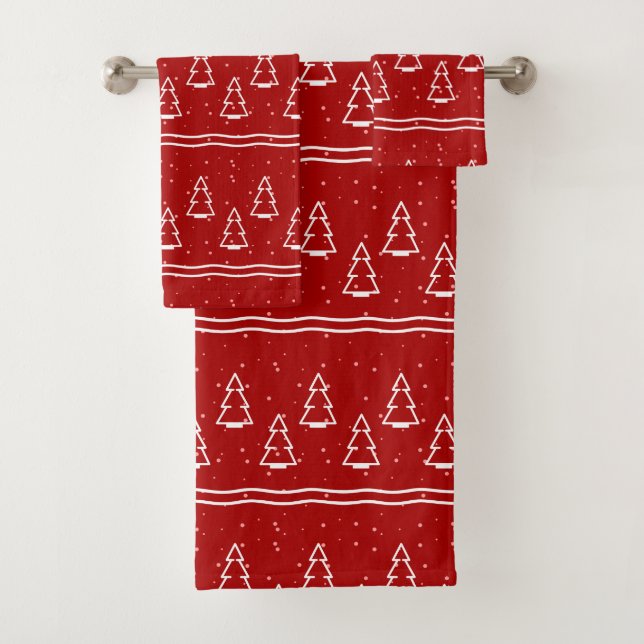 Conjunto De Toalhas Padrão de Natal 116 (Insitu)