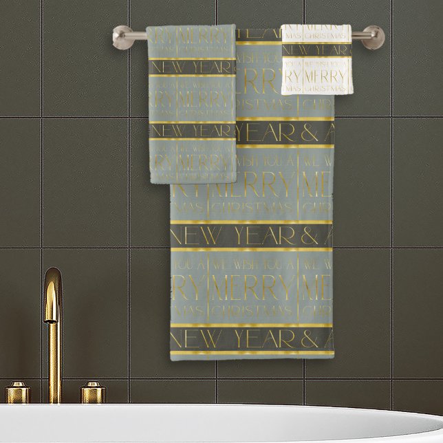 Conjunto De Toalhas Padrão de Natal dos Tons da Terra#35b ID1009 (Criador carregado)