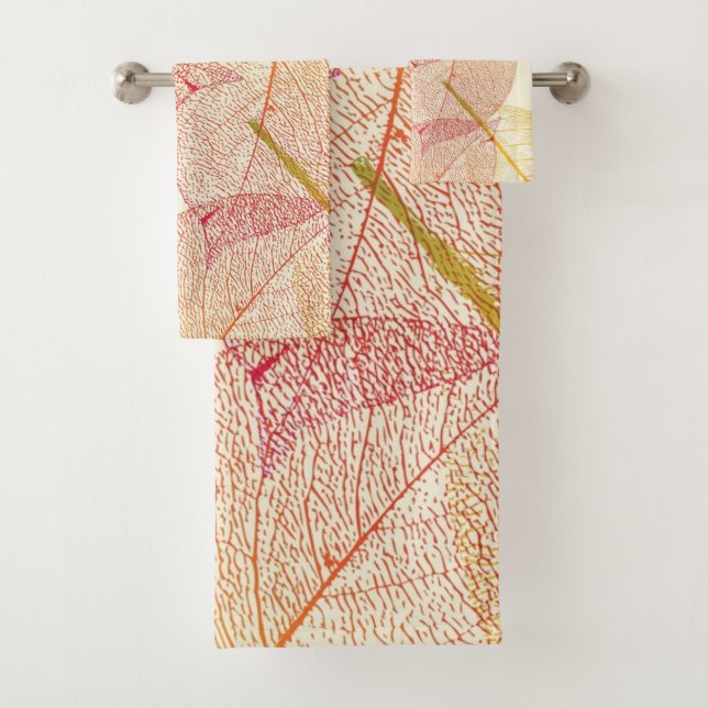 Conjunto De Toalhas Padrão de outono (Insitu)