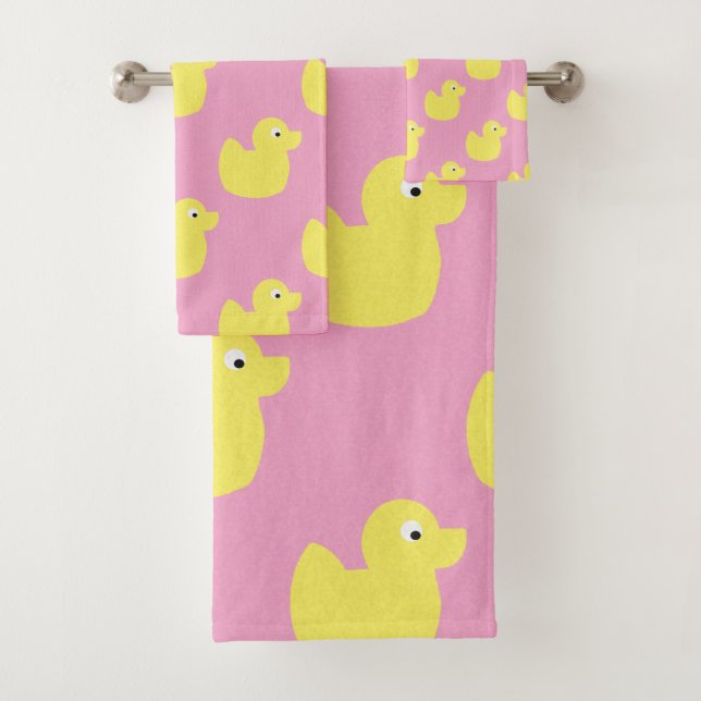 Conjunto De Toalhas Padrão de patos amarelos (Insitu)