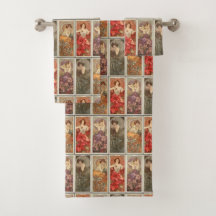 Padrão de Pedras Preciosos Vintage Art Nouveau Muc