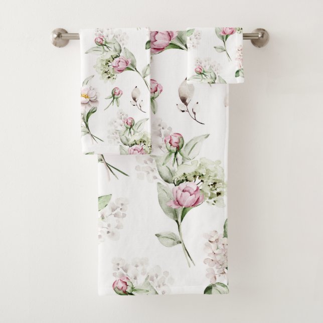 Conjunto De Toalhas Padrão de Peões de Aquarela (Insitu)