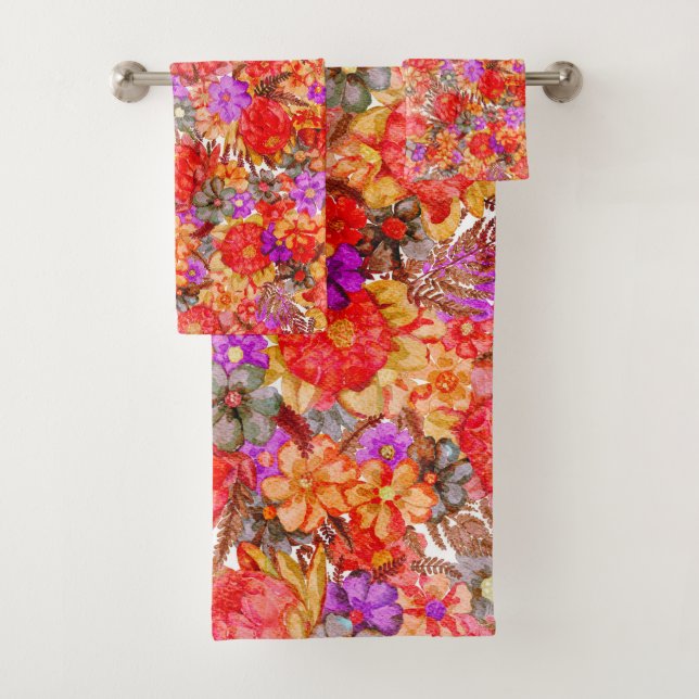 Conjunto De Toalhas Padrão de Protea (Insitu)