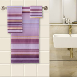 Conjunto De Toalhas Padrão de Raspa Roxo Elegante