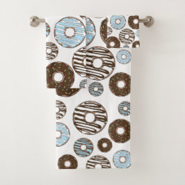 Conjunto De Toalhas Padrão De Rosquinhas, Rosquinhas Azuis, Rosquinhas
