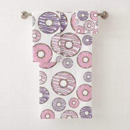Conjunto De Toalhas Padrão De Rosquinhas, Rosquinhas Rosa, Rosquinhas 