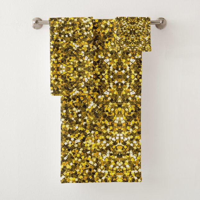 Conjunto De Toalhas Padrão de sequências de ouros (Insitu)