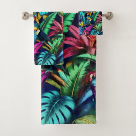 Conjunto De Toalhas Padrão de Superfície Contínua Sonhos da Selva de A
