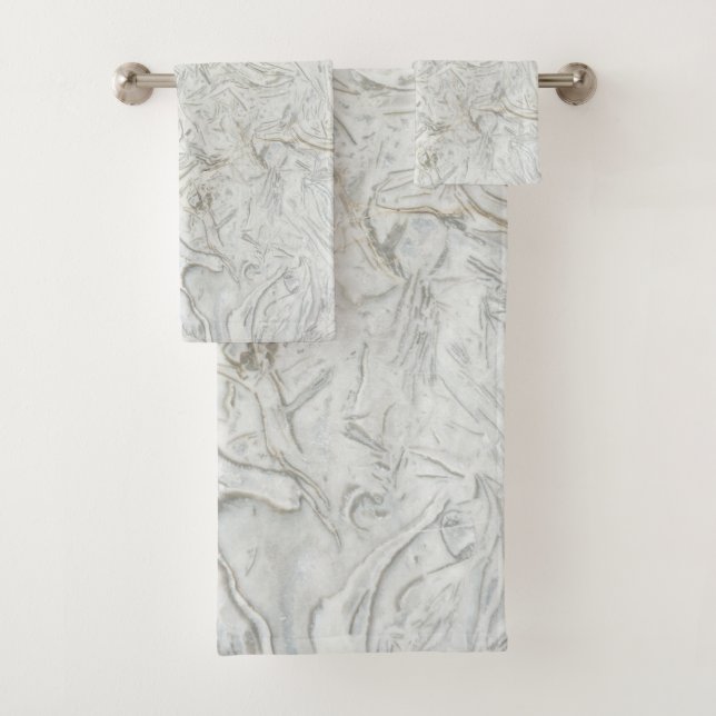 Conjunto De Toalhas padrão de superfície da maré cinza (Insitu)