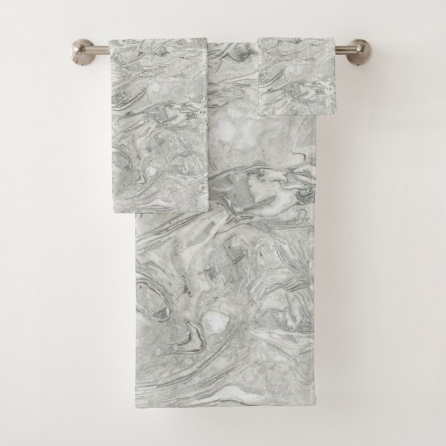 Conjunto De Toalhas padrão de superfície da maré cinza (Insitu)