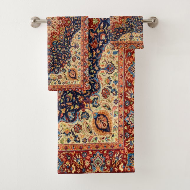 Conjunto De Toalhas Padrão de Tapete Turco Persa Oriental (Insitu)