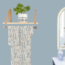 Padrão de Toile Francês de Flor Silvestre Azul Vin