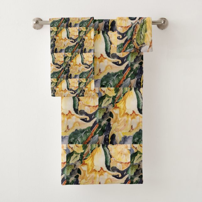 Conjunto De Toalhas Padrão de trompetes (Insitu)