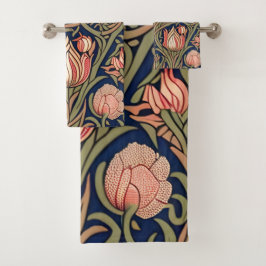 Conjunto De Toalhas Padrão de Tulipa Decorativo Vintage William Morris