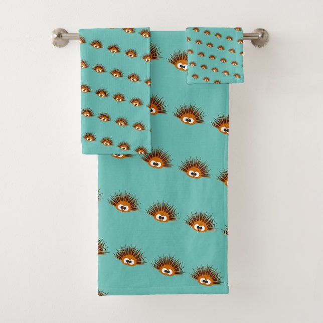 Conjunto De Toalhas Padrão de Urchin de Cartoon Bonito (Insitu)