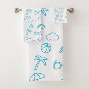 Conjunto De Toalhas Padrão de Verão