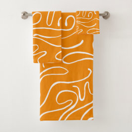 Conjunto De Toalhas Padrão de Vibrações Abstratas