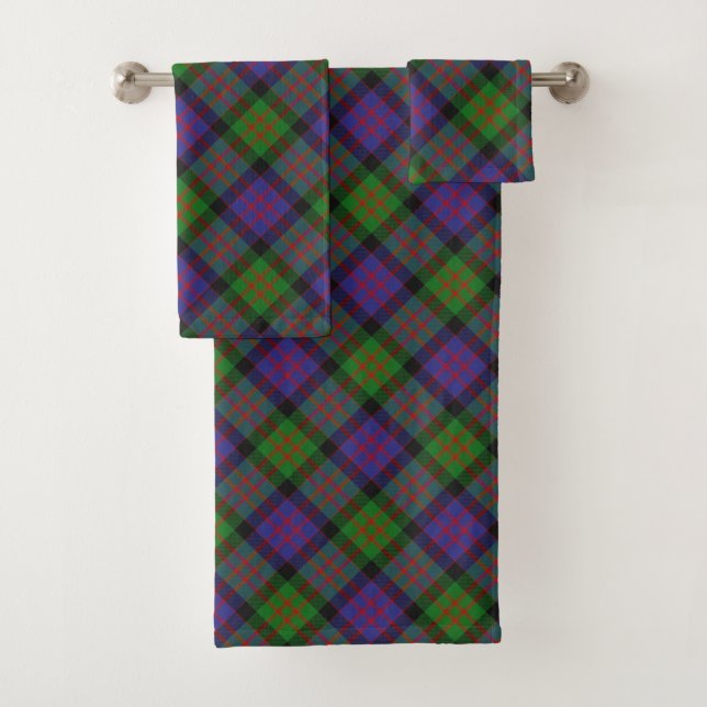 Conjunto De Toalhas Padrão de Xadrez do MacDonald Scottish Clan Tartan (Insitu)